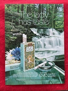 Vintage 1972 Eve Cigarettes Print Ad The Lady Has Taste - Picture 1 of 7