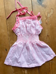 Vintage Strampler Kleid Bindebänder Einteiler Neu mit Etikett 12m - Bild 1 von 4