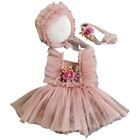 3Pcs/Set Baby Hat+Dress+Headwear Photography Photo Props Costume Outfits
