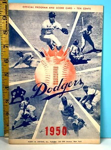 🔥1950 Brooklyn Dodgers v Cubs Baseball Program Unscored HIGH GRADE 🔥 - Picture 1 of 14