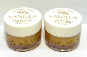 ✨2-Pack VANILLA Exfoliating Lip Scrub 0.5 oz SEALED Bath & Body Works✨ - Picture 1 of 1