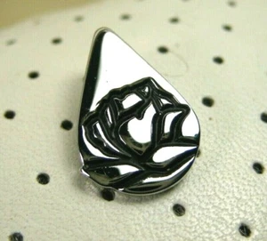 KATHY K. BERNU STERLING SILVER MEMORIAL ROSE PENDANT NECKLACE - Picture 1 of 3