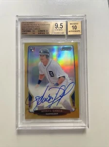 2013 Bowman Chrome Gold Refractor Avisail Garcia RC Auto # 02/50 BGS 9.5 Brewers - Picture 1 of 2