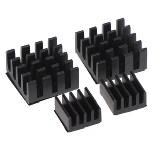 4pcs Black Aluminum Heatsink Cooler Cooling Kit For Raspberry Pi 3/2 /Rpi!ex - Afbeelding 1 van 8