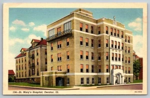 St. Mary's Hospital Decatur Illinois Postcard - Picture 1 of 2