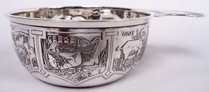 Kerr Porringer 5243 Antiguo Animal Eduardiano Bebé Americano Plata de Ley - Imagen 1 de 10