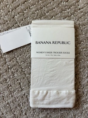 Calcetines pantalones transparentes para mujer Banana Republic crema talla única NUEVOS $30 Foto 1 de 2