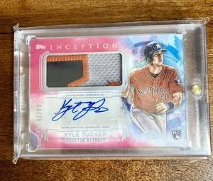 2019 Topps Inception Kyle Tucker Auto Magenta /75 Rookie RC Sick 3 Color Patch - Picture 1 of 2