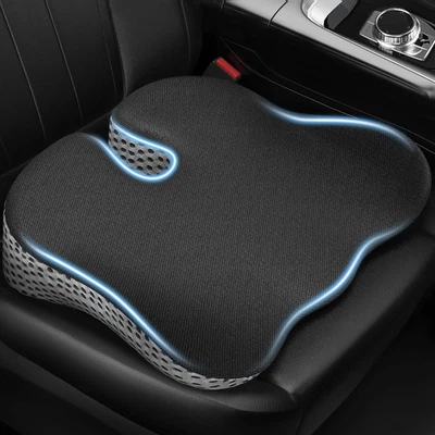 Cojín ergonómico de cuña para asiento de coche con diseño en forma de U para coxis, espalda y ciática Foto 1 de 4