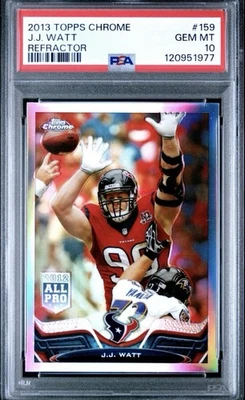 J J Watt 2013 Topps cromo refractor PSA 10 GEMA COMO NUEVO  Foto 1 de 2
