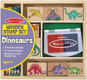 Set di timbri in legno Melissa & Doug - dinosauro MDSS-1633 - Foto 1 di 7