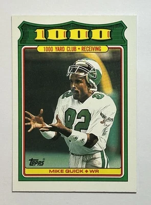1988 Topps #22 Mike Quick 1000 Yard Club - Image 1 of 4