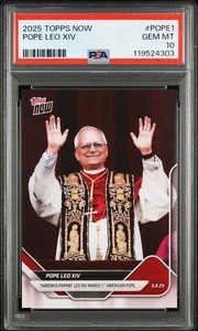 2025 TOPPS NOW #PAPA1 PAPA LEONE XIV PSA 10 - Foto 1 di 1