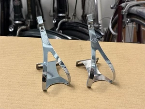 Cinelli Pedal Toe Clip Pair Italy Steel - Large or Medium - NOS - Flying C logo - Picture 1 of 10