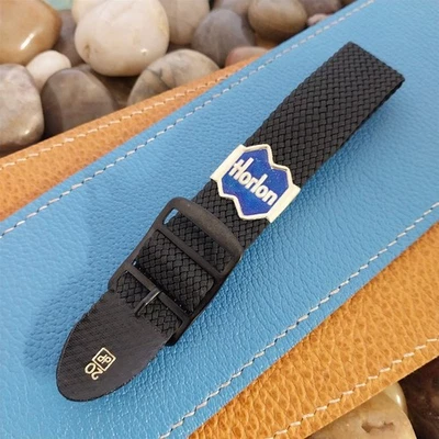 Correa de reloj clásica vintage trenzada Perlon 20 mm negra de una sola pasada de los años 60 NOS Foto 1 de 4