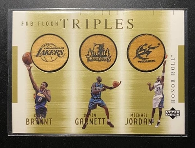 2001-02 Upper Deck Honor Roll Fab Floor Triples Michael Jordan Kobe Bryant 🔥 Foto 1 de 4