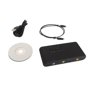 Usb Sound Card 12Mbps 7.1 Stereo Dual Mic Input 48Khz Sampling External So AM - Afbeelding 1 van 22