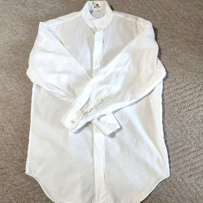 Camisa Issey Miyake Blanca Manga Larga Cuello Ala Algodón Usada Foto 1 de 4