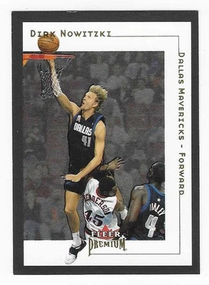 2001-02 Fleer Premium Dirk Nowitzki Dallas Mavericks Basketball Card #19 HOF - Image 1 of 2