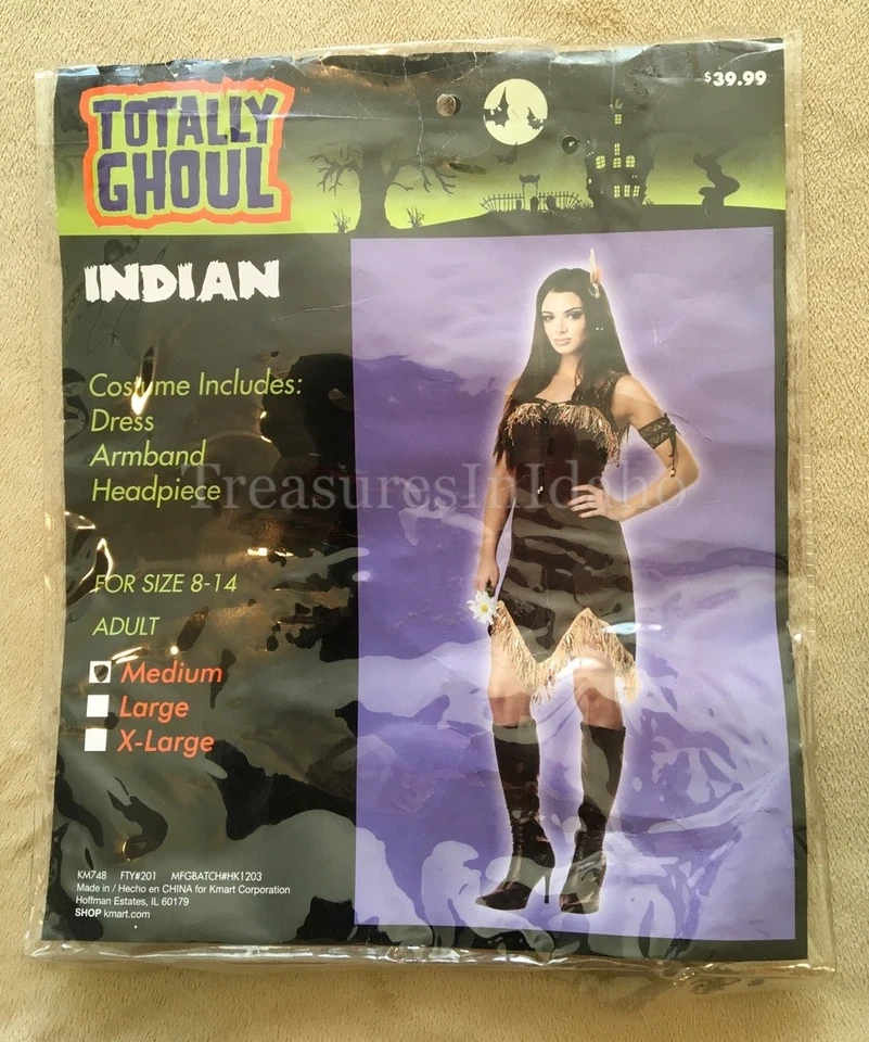 Totally Ghoul Indian Nation American Costume Woman's Medium - Image 1 of 4