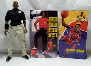 Michael Jordan Air Time, Come Fly With Me VHS & Space Jam Figure - Lot of 3 - Picture 1 of 5