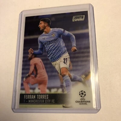 Ferran Torres 2020-21 Stadium Club Chrome UEFA Champions BASE #81 - Image 1 of 2