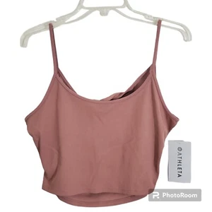 Camiseta sin mangas Athleta Karma Powervita Rib Twist atlética yoga rosa nueva con etiquetas grande - Imagen 1 de 9
