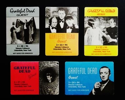 Grateful Dead Backstage Pass 1994 Nassau Nueva York Drácula Frankenstein 3 Chiflados Foto 1 de 4