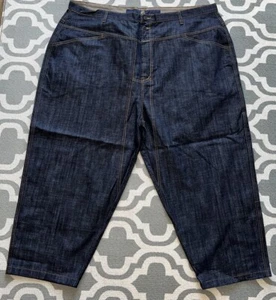 Herren Marithe Francois Girbaud gerade Baggy dunkle Waschung Hip Hop Jeans blau 52x26 - Bild 1 von 7