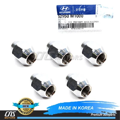 GENUINE Aluminum Wheel Lug Nut 5pcs for 2000-2020 Hyundai Kia 52950M1000⭐⭐⭐⭐⭐ Foto 1 de 3