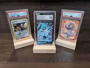 Graded Trading Card Stand, Solid Maple Wood, Pokemon PSA, CGC, BGS, YuGiOh Magic - Picture 1 of 12