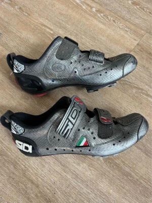 Sidi T2 Carbon Mamba Silver Snake Shoes men’s size 10 - Image 1 of 3