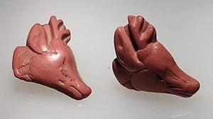 Vintage Antique Victorian Figural Composite or Bakolite Deer  Head Cufflinks - Picture 1 of 5