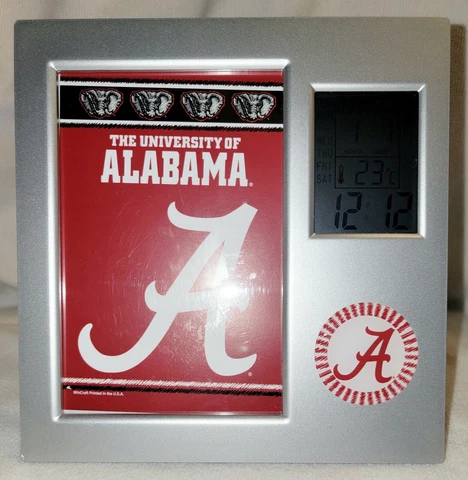 WinCraft  NCAA Alabama Crimson Tide Square Mounting Desk Digital Clock Cover