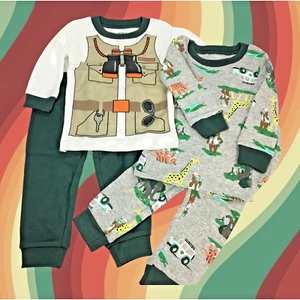 NEW Carters Pajama Set 6M Jungle Safari Zoo Animals Giraffe Baby Infant Carter's - Picture 1 of 12