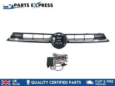 VOLKSWAGEN POLO MK6 FACELIFT 2021 - 2024 OE FRONT BUMPER TOP UPPER GRILL LED - Image 1 of 4