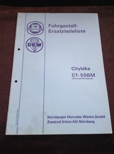 Lista de repuestos original Hercules DKW Citybike C1 508 M motor 504 / 1B - Imagen 1 de 2