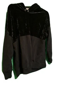 Inspired Hearts Black Velour ￼Hoodie - Picture 1 of 2