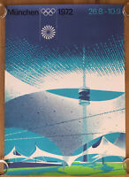 Plakat Poster Olympiade München Olympia 1972 - Turm Zeltdach - Format DIN A1