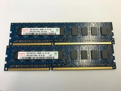 2x2 GB Dell Precision Workstation T3500 Memory Unbuffered DIMM DDR3 PC3-10600E  - Image 1 of 2