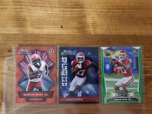 Marvin Mims Jr. Rookies - Oklahoma/Denver Broncos - 3 Karten Lot - alle Inserts  - Bild 1 von 2