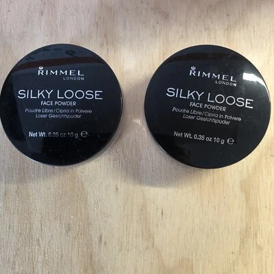 RIMMEL SILKY LOOSE FACE POWDER 10G - 001 TRANSPARENT  X 2 - Image 1 of 2
