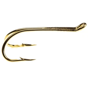 AHREX HR428G STANDARD DOUBLE GOLD HOOK - Fly Tying Salmon & Steelhead Hooks NEW! - Picture 1 of 3