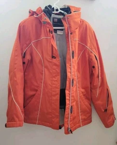 Vintage Metropolis Parka Shell Ski Winter Snow Jacket Orange Med 8 Retro 80s 90 - Picture 1 of 9