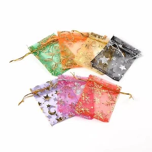 1pack (10pcs/pack), 9~10x11~12cm, Presents Packages Organza Bags with Ribbon in  - Picture 1 of 2