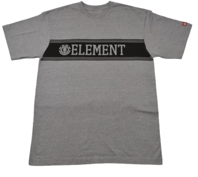 Camiseta Element Tradicional Gris Brezo Negra Con Descuento Para Hombre SS Foto 1 de 4