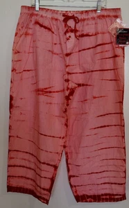 "Pantalones de salón Delicates 100% tejido algodón ""Watermelon Tie Die"" talla XL - Imagen 1 de 6