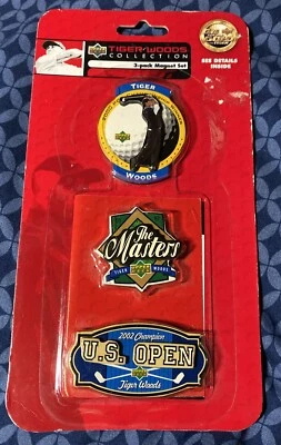 Juego de imanes Tiger Woods colección abierta británica 3 piezas cubierta superior PGA Foto 1 de 4