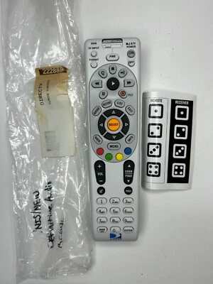 DirecTV RC64L Universal IR/RF Remote, White / Black - OEM NEW - RC64 RC64R - Image 1 of 3