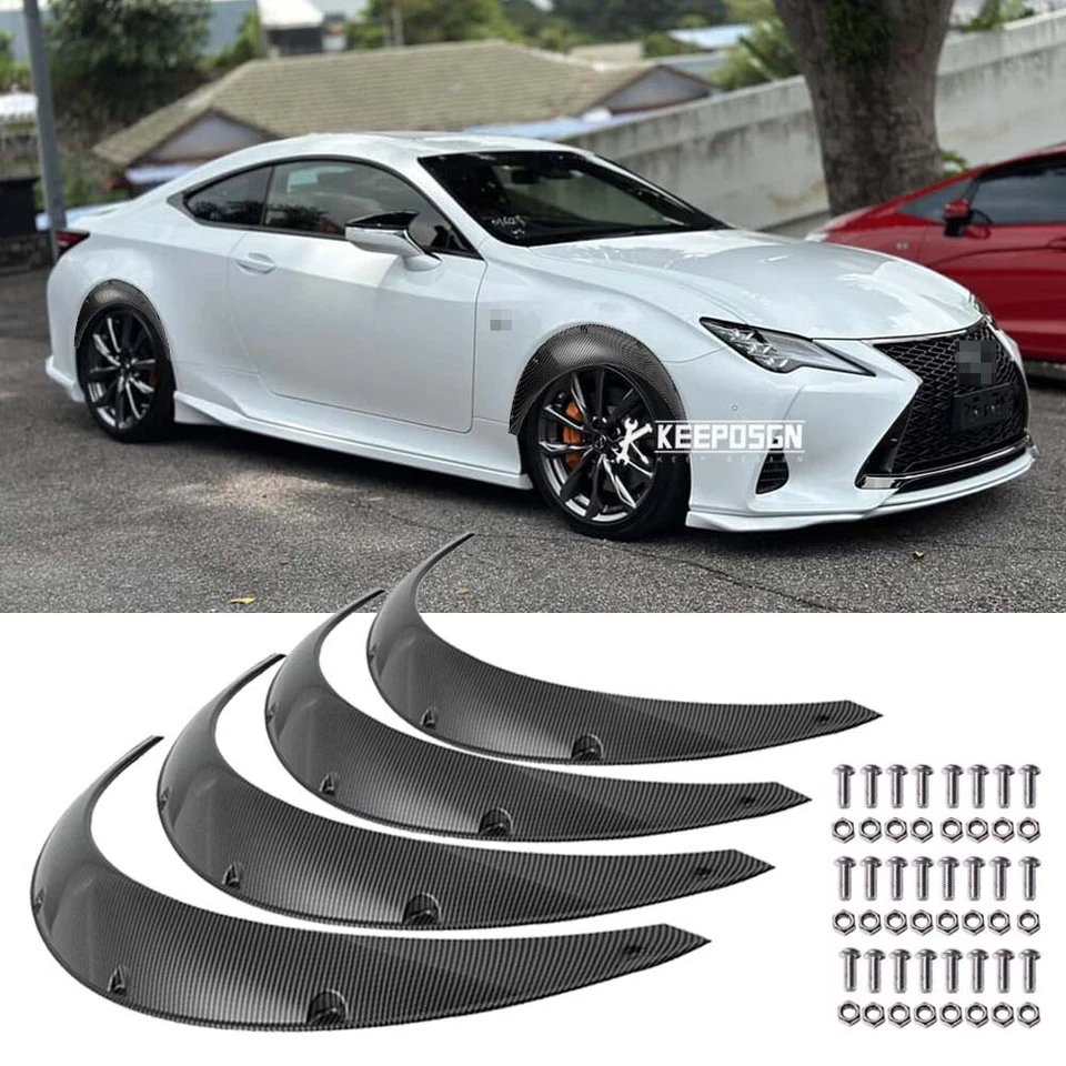 Kit de carrocería extra ancha arco rueda llamaradas guardabarros coche 3,5" para Lexus RC300 RC350 RC F Foto 1 de 4
